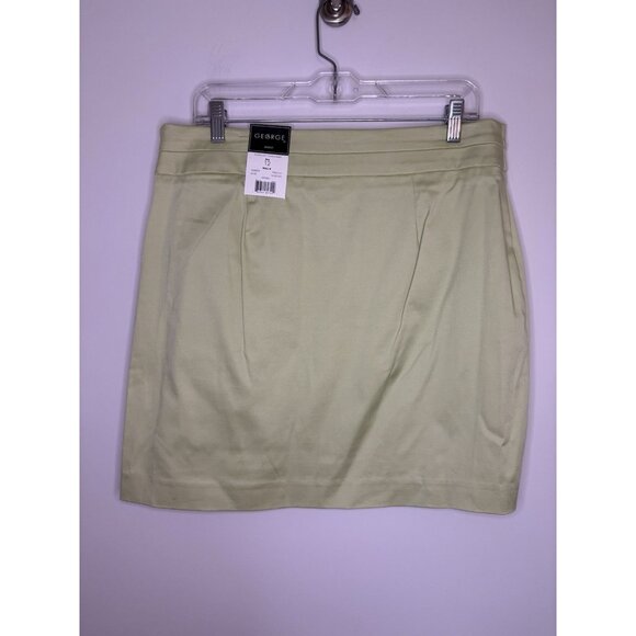 GEORGE NEW Skirt Womens 12 Pistachio Short Pleats Stretch - Picture 4 of 5